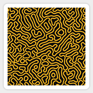 black and yellow squiggle Sticker